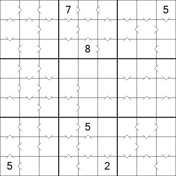 Greater Than Sudoku - Schwierig