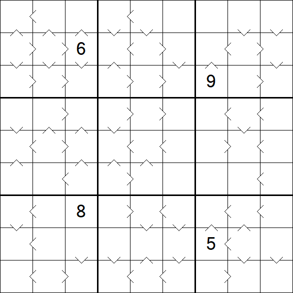 Greater Than Sudoku - Schwierig