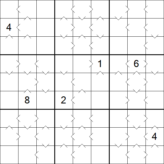 Greater Than Sudoku - Schwierig