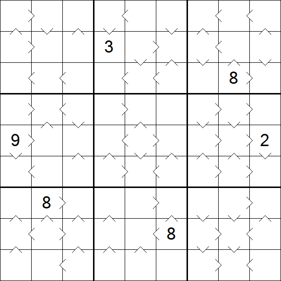Greater Than Sudoku - Schwierig