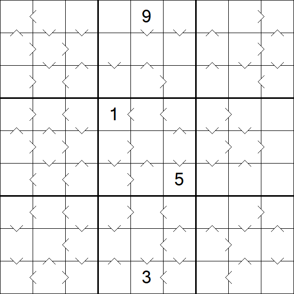 Greater Than Sudoku - Schwierig