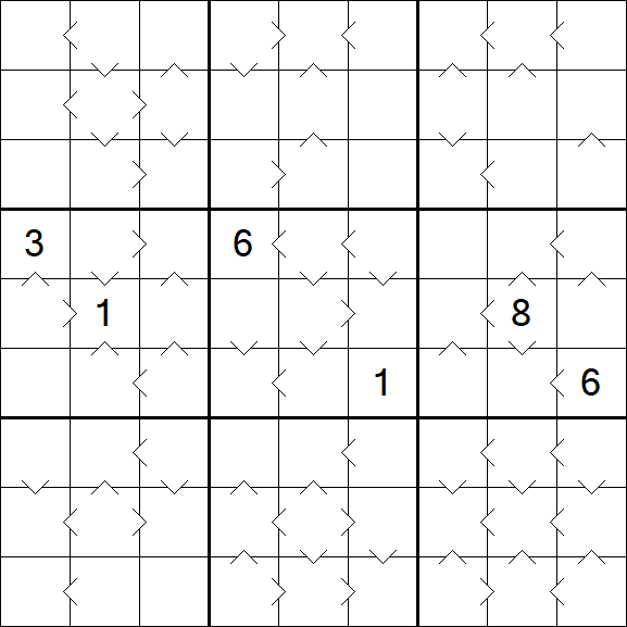 Greater Than Sudoku - Schwierig