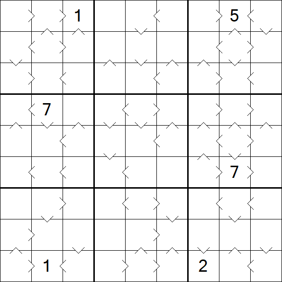 Greater Than Sudoku - Difficile