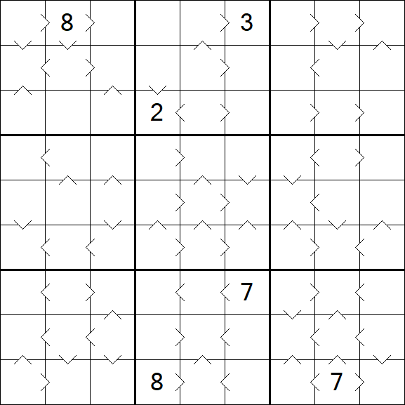 Greater Than Sudoku - Difficile