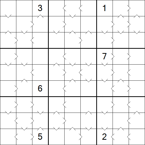 Greater Than Sudoku - Difficile