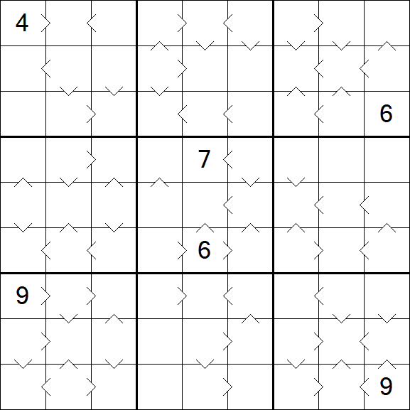 Greater Than Sudoku - Difficile