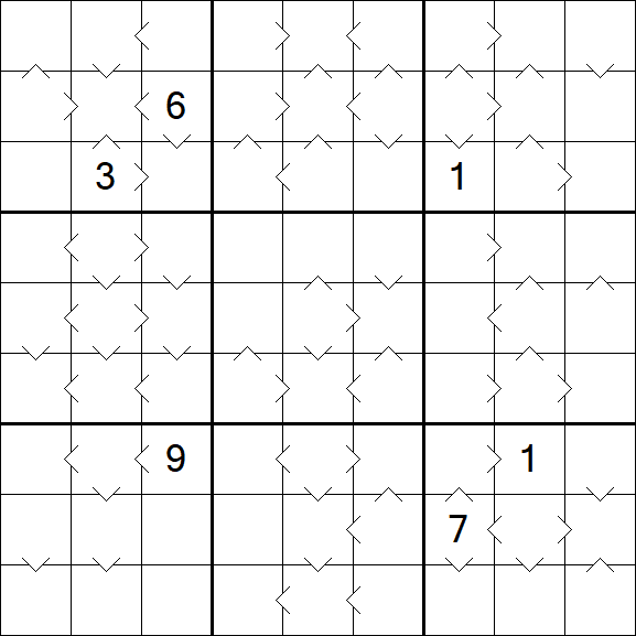 Greater Than Sudoku - Difficile
