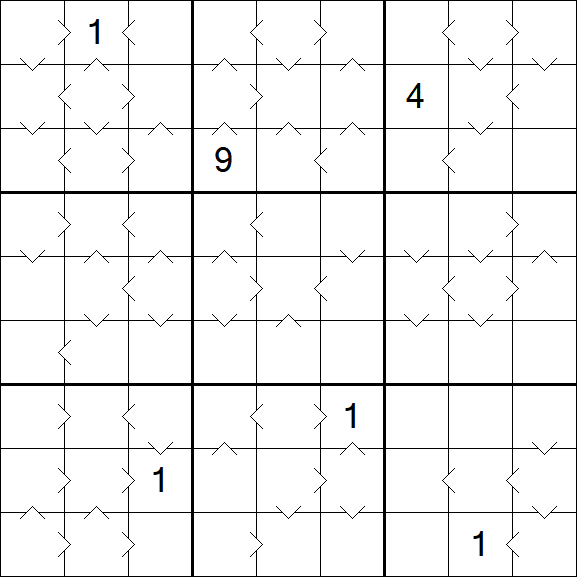 Greater Than Sudoku - Difficile