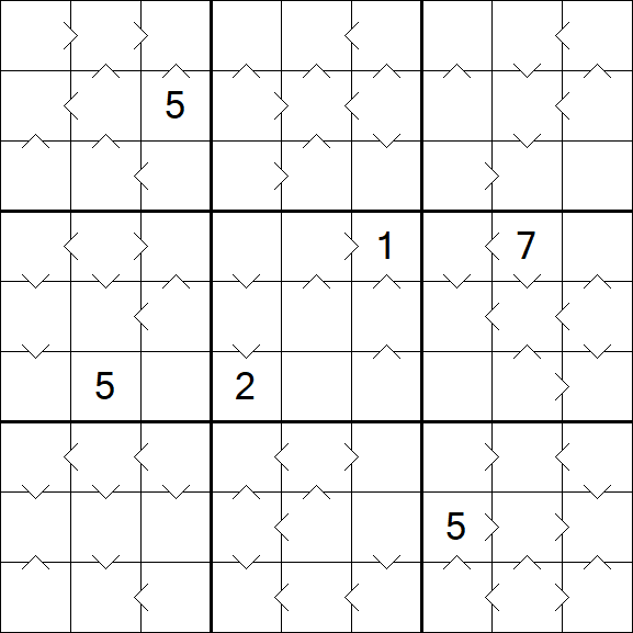 Greater Than Sudoku - Difficile