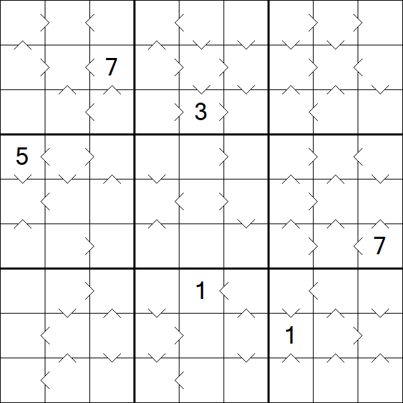 Greater Than Sudoku - Difficile