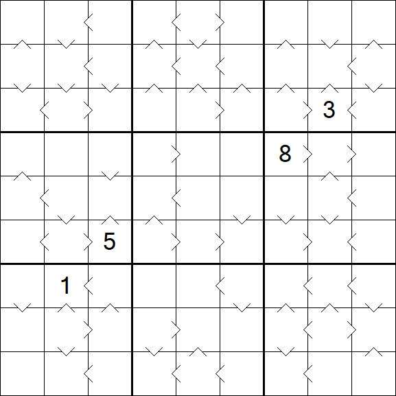 Greater Than Sudoku - Difficile