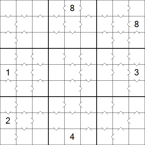 Greater Than Sudoku - Difficile
