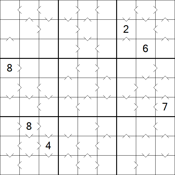 Greater Than Sudoku - Difficile