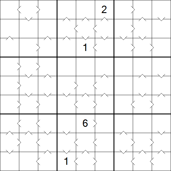 Greater Than Sudoku - Difficile