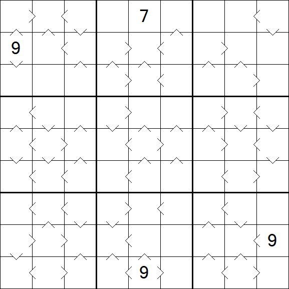 Greater Than Sudoku - Difficile