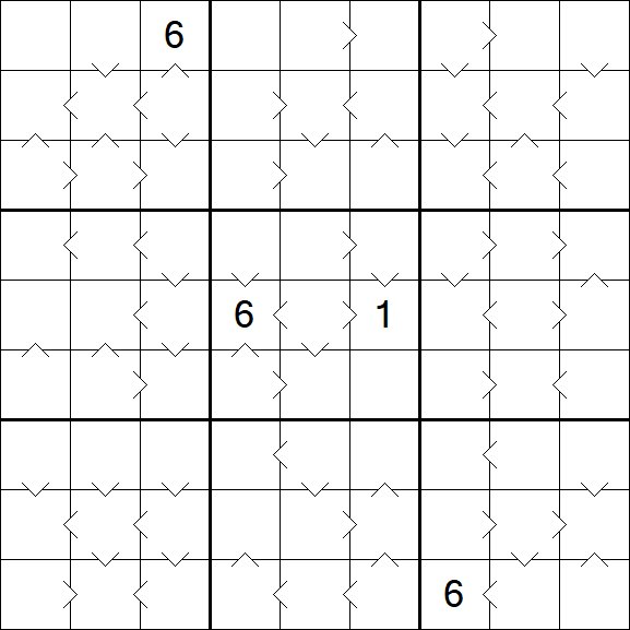 Greater Than Sudoku - Difficile