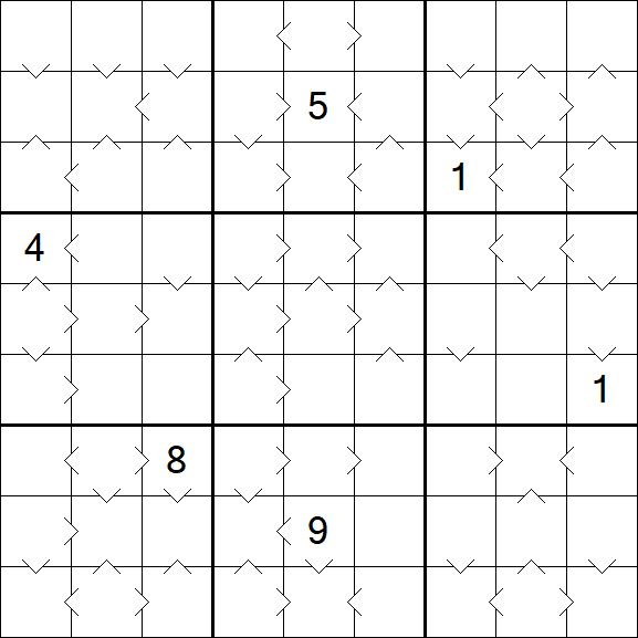 Greater Than Sudoku - Difficile