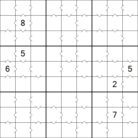 Greater Than Sudoku - Difficile