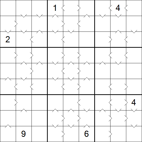 Greater Than Sudoku - Difficile