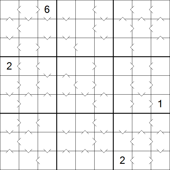 Greater Than Sudoku - Difficile