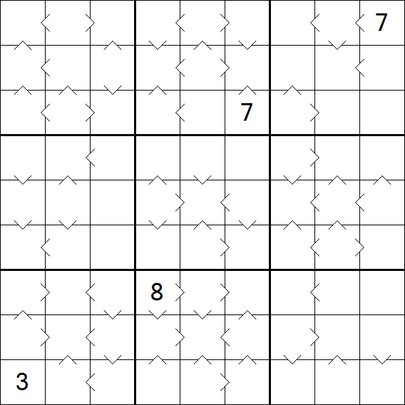 Greater Than Sudoku - Difícil