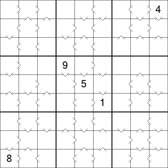 Greater Than Sudoku - Difícil