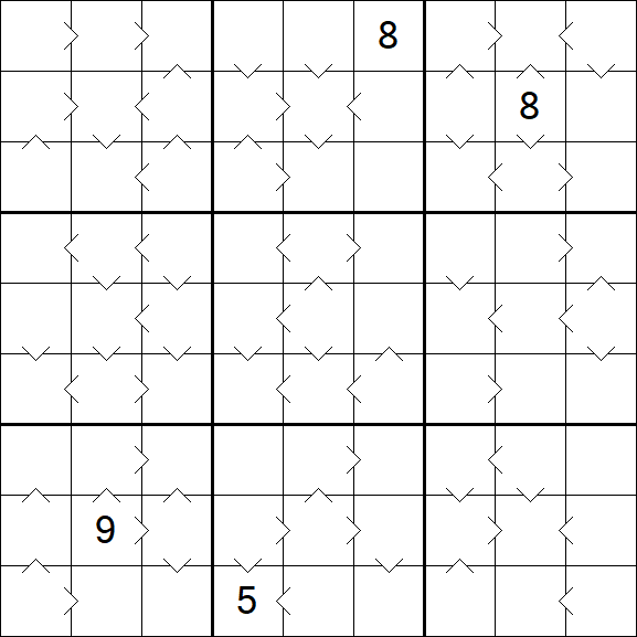 Greater Than Sudoku - Difícil
