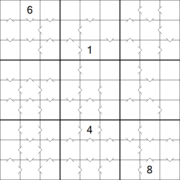 Greater Than Sudoku - Difícil