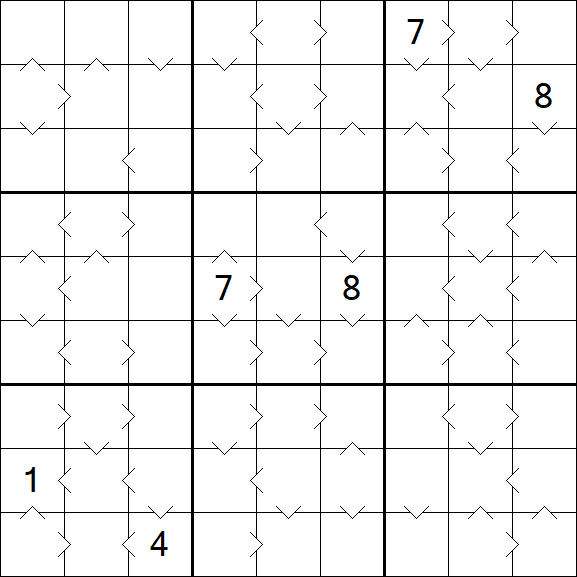 Greater Than Sudoku - Difícil