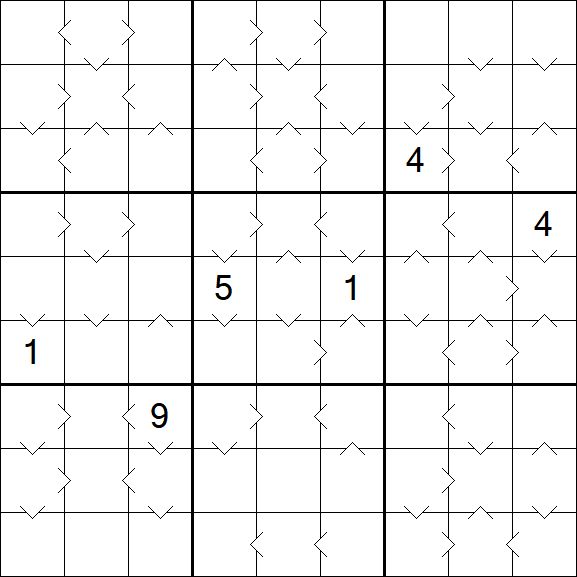 Greater Than Sudoku - Hard