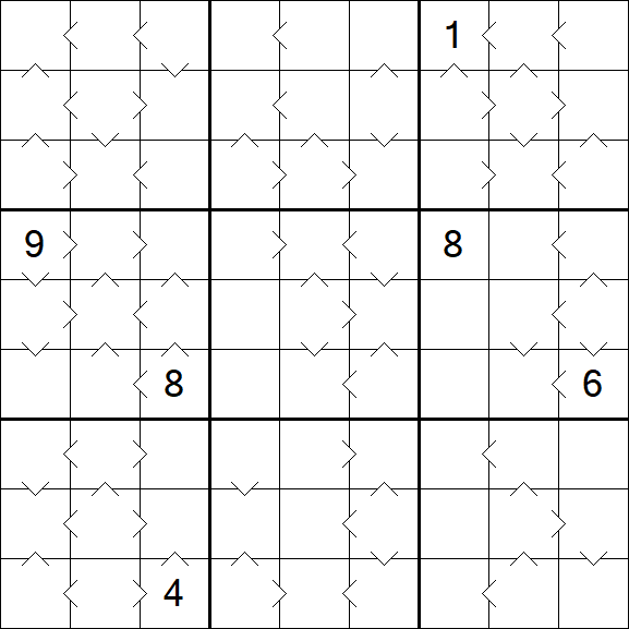 Greater Than Sudoku - Hard