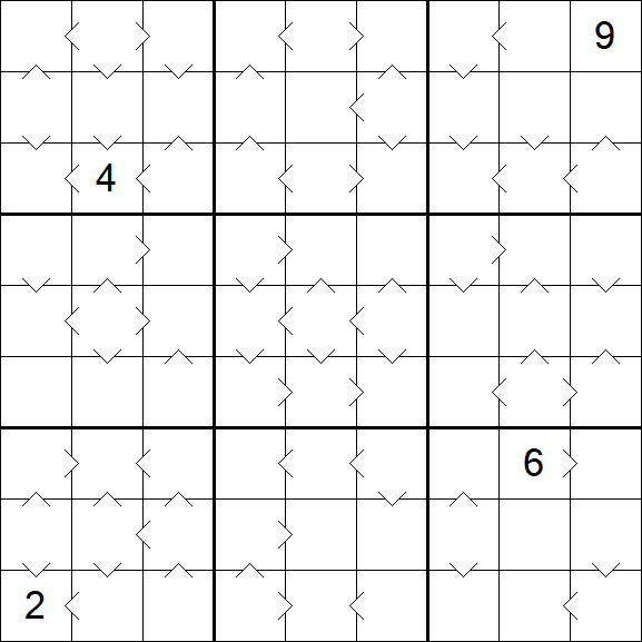 Greater Than Sudoku - Hard