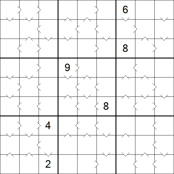 Greater Than Sudoku - Hard