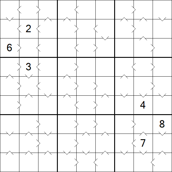 Greater Than Sudoku - Hard
