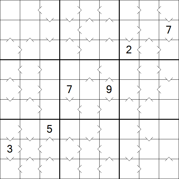 Greater Than Sudoku - Hard