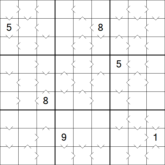 Greater Than Sudoku - Hard
