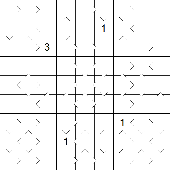 Greater Than Sudoku - Hard