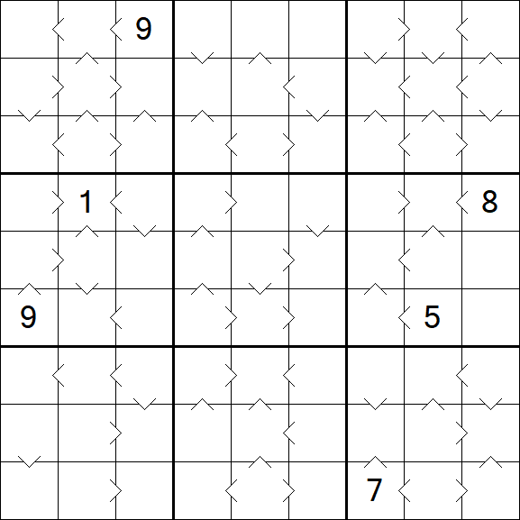 Greater Than Sudoku - Hard