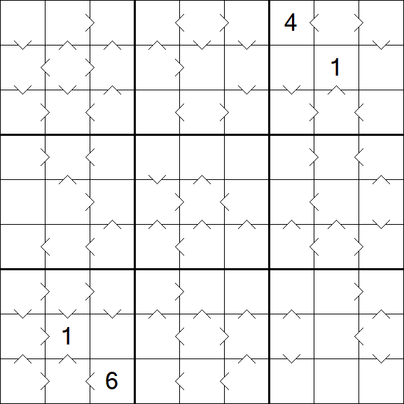 Greater Than Sudoku - Hard