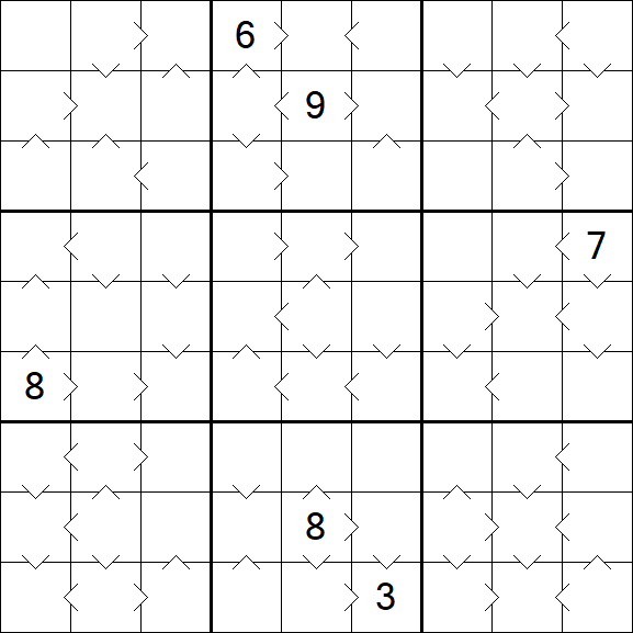 Greater Than Sudoku - Hard