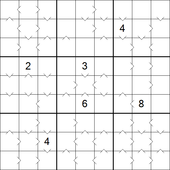 Greater Than Sudoku - Hard