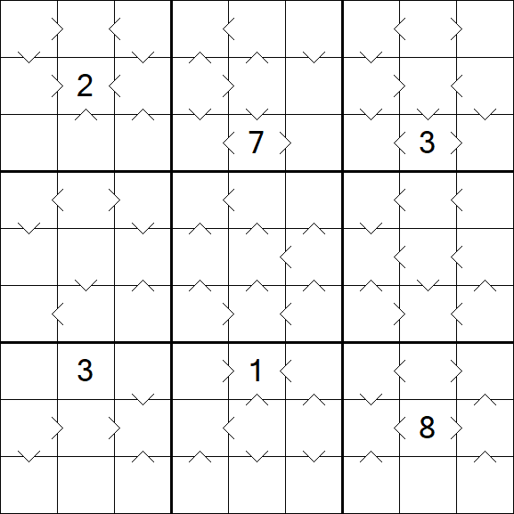 Greater Than Sudoku - Hard