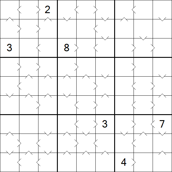 Greater Than Sudoku - Hard