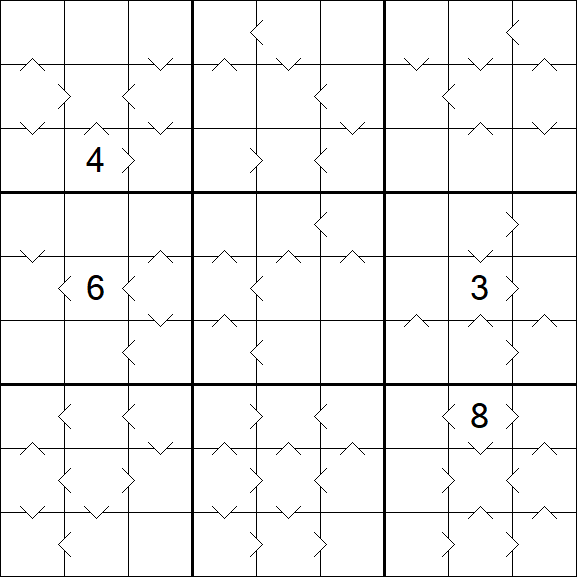 Greater Than Sudoku - Hard