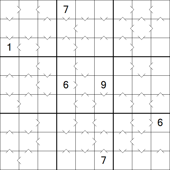 Greater Than Sudoku - Hard