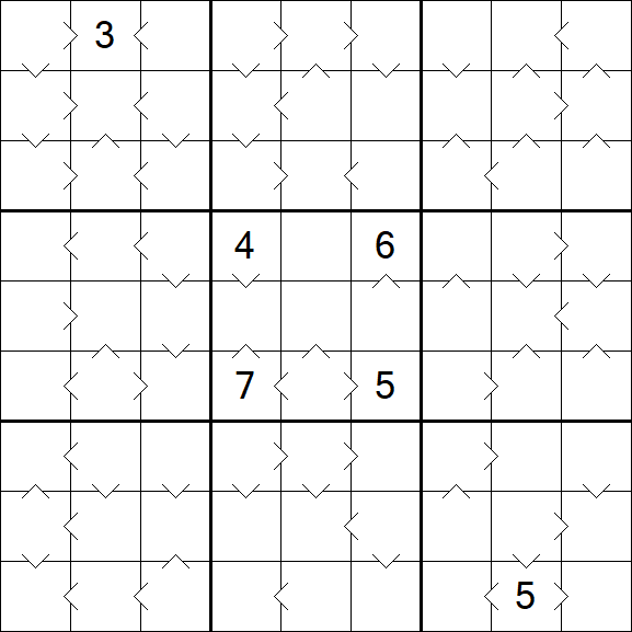 Greater Than Sudoku - Hard