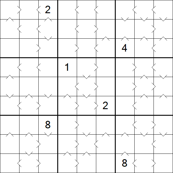 Greater Than Sudoku - Hard