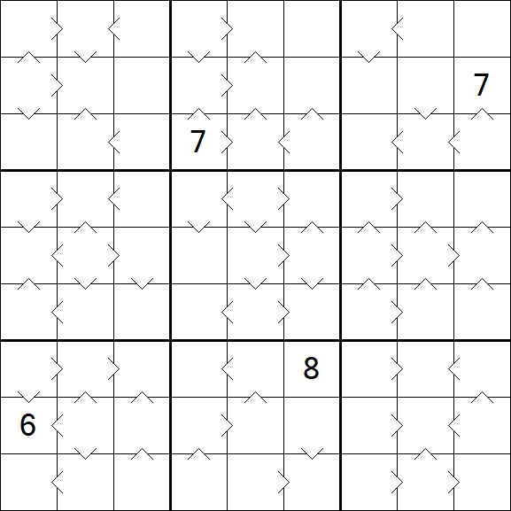 Greater Than Sudoku - Difícil