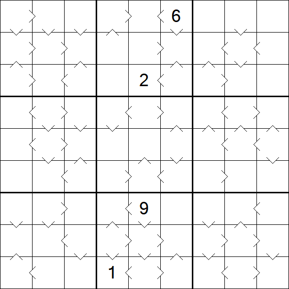Greater Than Sudoku - Difícil
