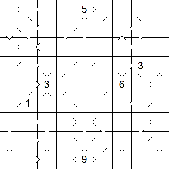 Greater Than Sudoku - Difícil